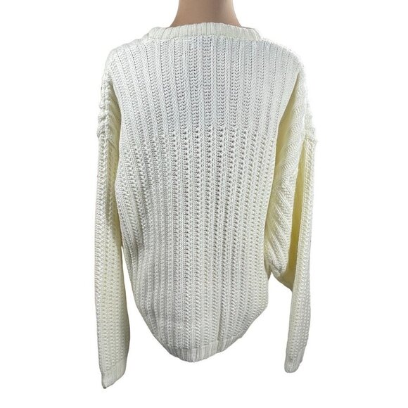 VTG Permit Men's Crew Neck Sweater Long Sleeve Cream Size M Medium - Picture 3 of 7